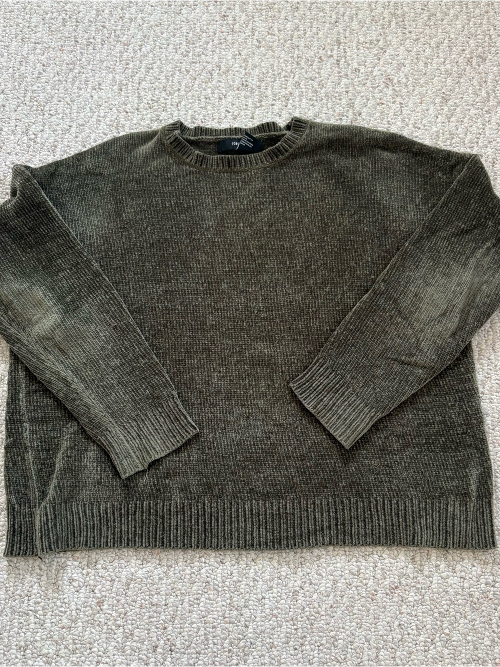Forever 21 Olive Green Crewneck Sweater